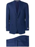 Canali Micro-check Suit - Blue