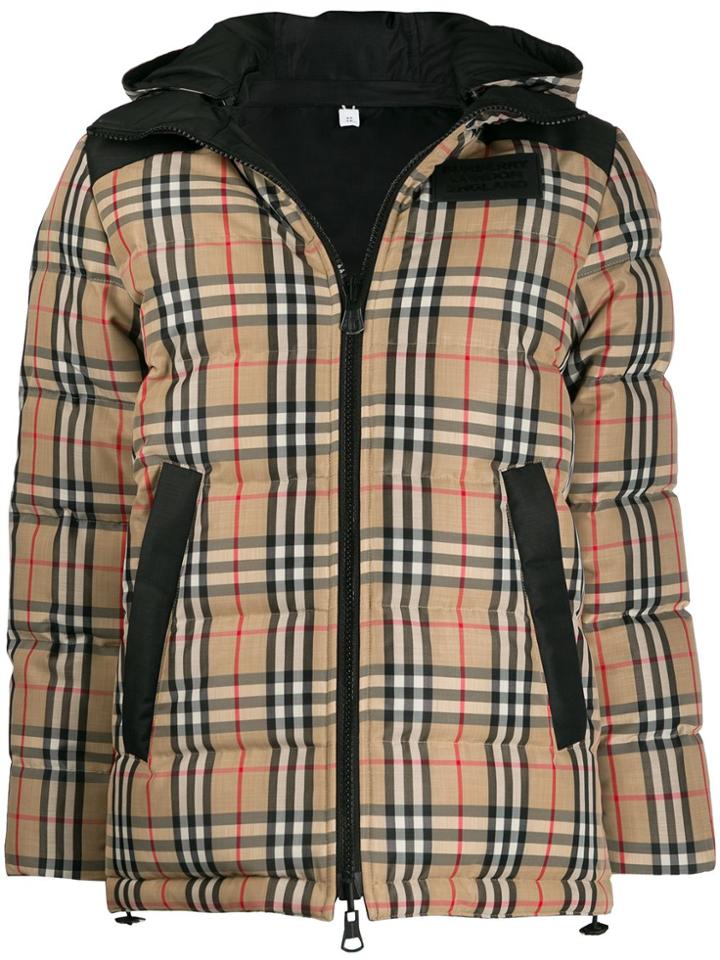 Burberry Reversible Vintage Check Puffer Jacket - Neutrals