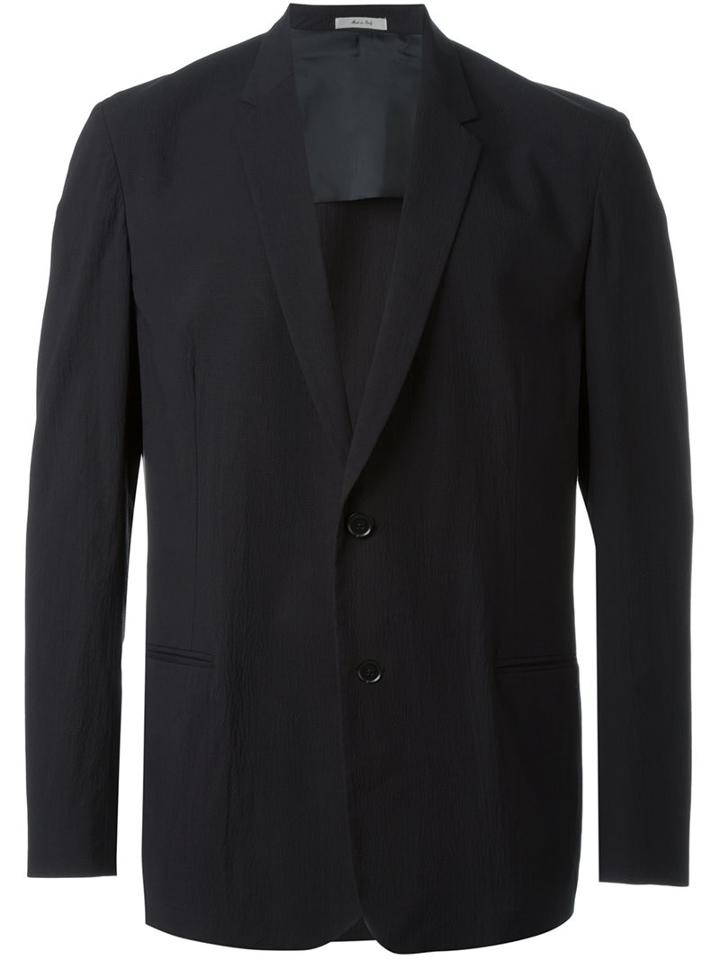 Paul Smith Notched Lapel Blazer, Men's, Size: 48, Black, Cotton/spandex/elastane