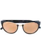 Linda Farrow Cut Out Frame Sunglasses - Black