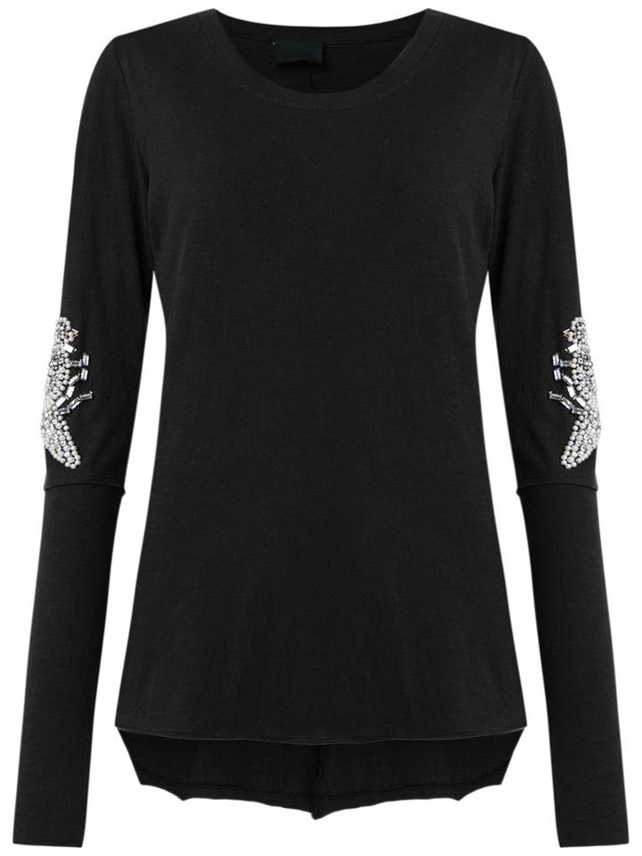 Andrea Bogosian - Bead Embroidered Top - Women - Cotton - M, Black, Cotton