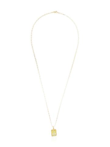 Anais Rheiner Square-cut Quartz 18k Gold Chain Necklace - Green