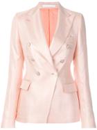 Tagliatore V-neck Fitted Blazer - Pink & Purple