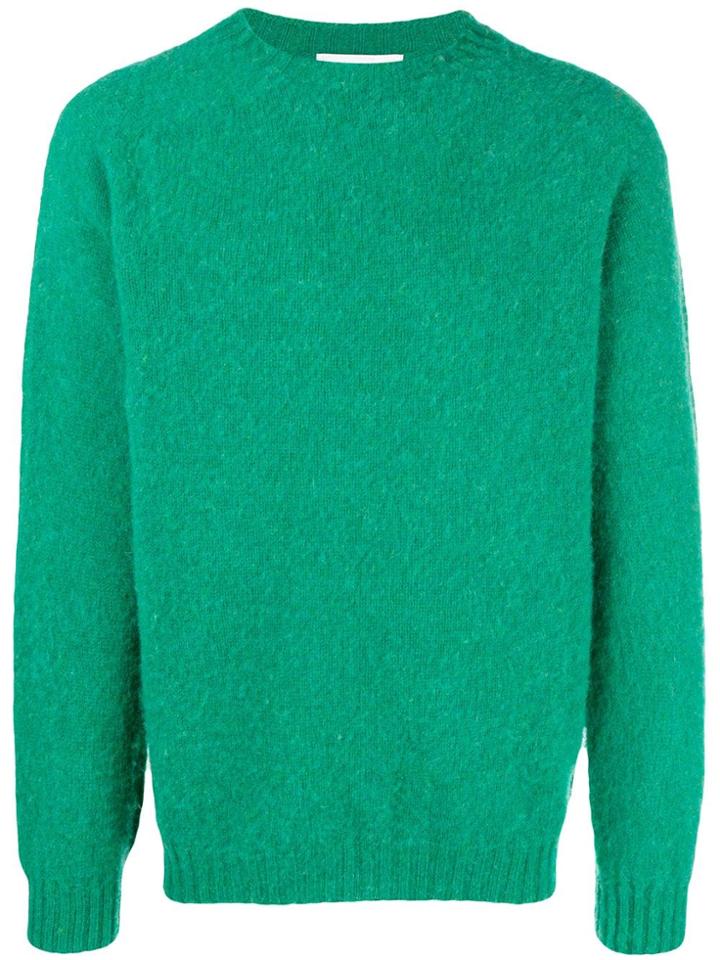Officine Generale Classic Crew-neck Jumper - Green
