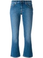 Victoria Beckham Cropped Bootcut Jeans, Women's, Size: 27, Blue, Cotton/spandex/elastane