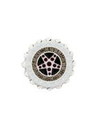 Ermanno Scervino Engraved Brooch - White