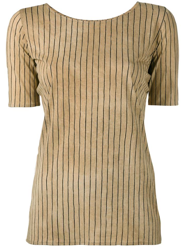 Uma Wang - Striped Top - Women - Cotton - S, Black, Cotton