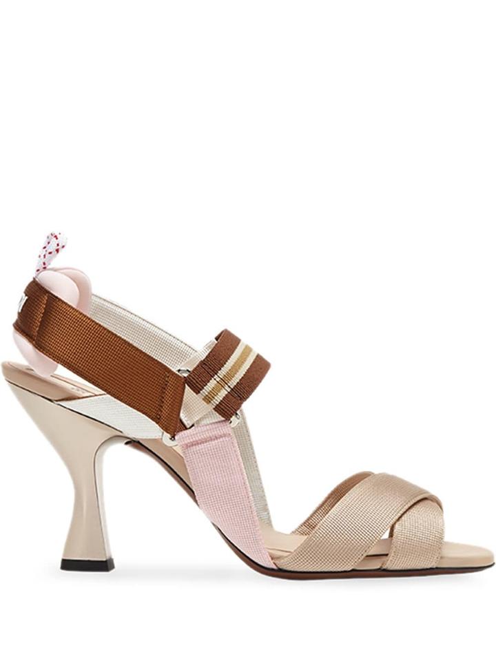 Fendi Technical Fabric Sandals - Neutrals