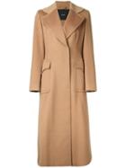 Max Mara Atelier Concealed Fastening Long Coat, Women's, Size: 42, Nude/neutrals, Camel Hair/acetate/silk