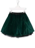 John Richmond Junior Teen Velvet-effect Skirt - Green