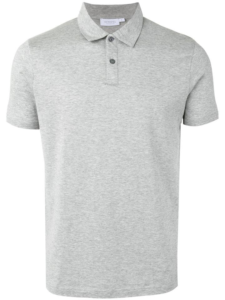 Sunspel - Short Sleeve Polo Shirt - Men - Cotton - S, Grey, Cotton