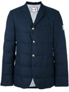 Moncler Gamme Bleu Padded Blazer, Men's, Size: 1, Blue, Cotton/feather Down/cupro/wool