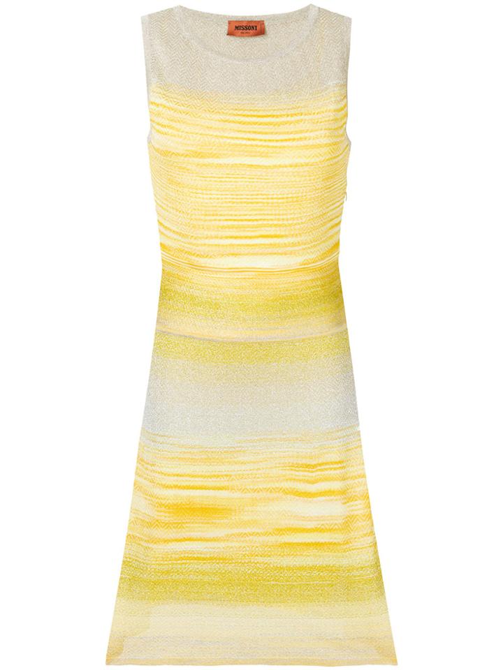 Missoni Sheer Paneled Dress - Yellow & Orange
