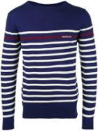 Moncler Striped Long Sleeve Jumper, Men's, Size: Small, Blue, Cotton