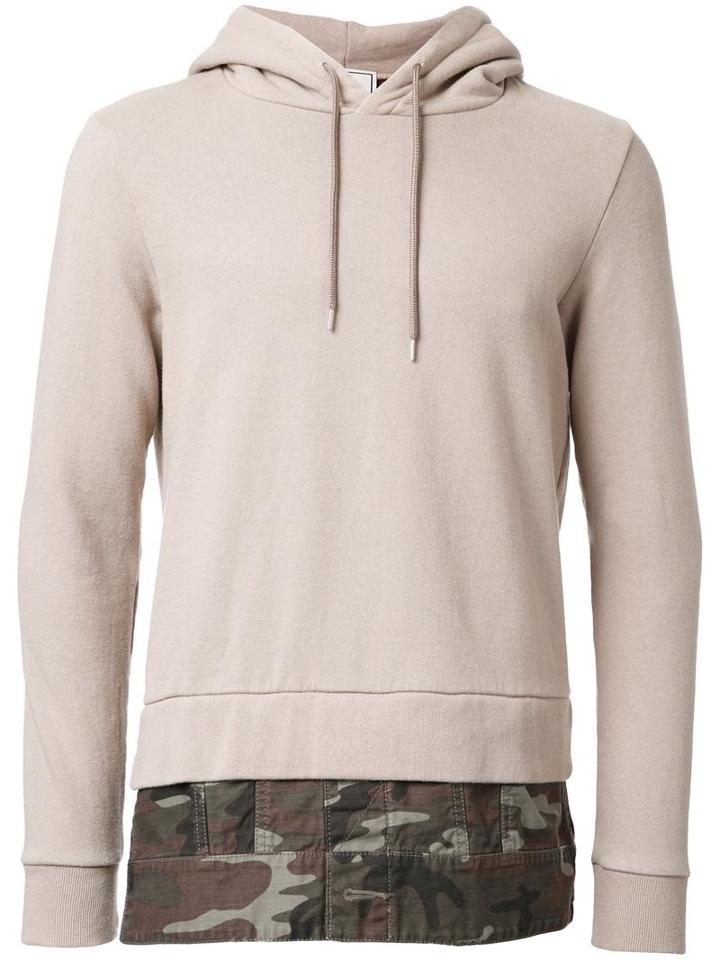 Miharayasuhiro Layered Detail Hoodie, Men's, Size: 48, Brown, Cotton