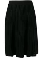 Calvin Klein Pleated Knit Skirt - Black