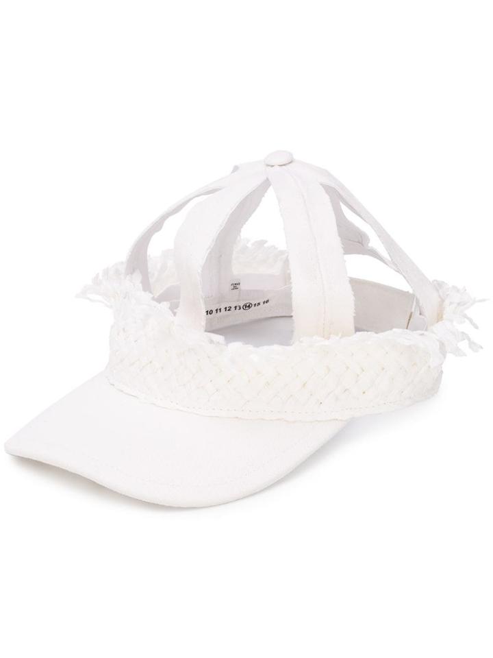 Maison Margiela Woven Visor - White