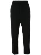 Rick Owens High-waisted Cropped Trousers - Black