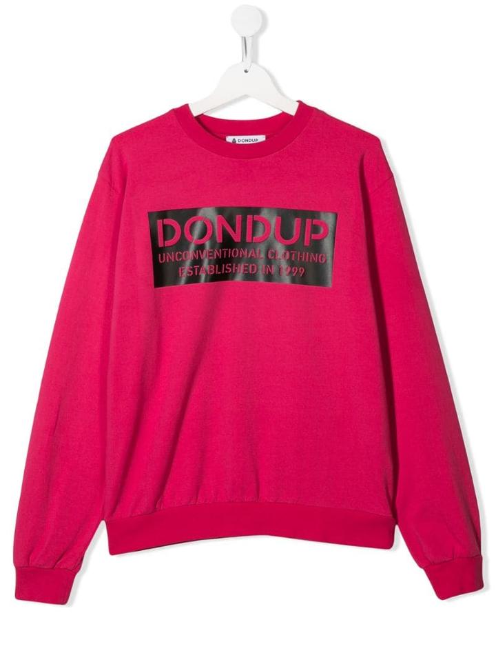 Dondup Kids Teen Logo Print Sweatshirt - Pink