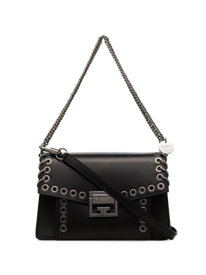 Givenchy Black Gv3 Leather Crossbody Bag