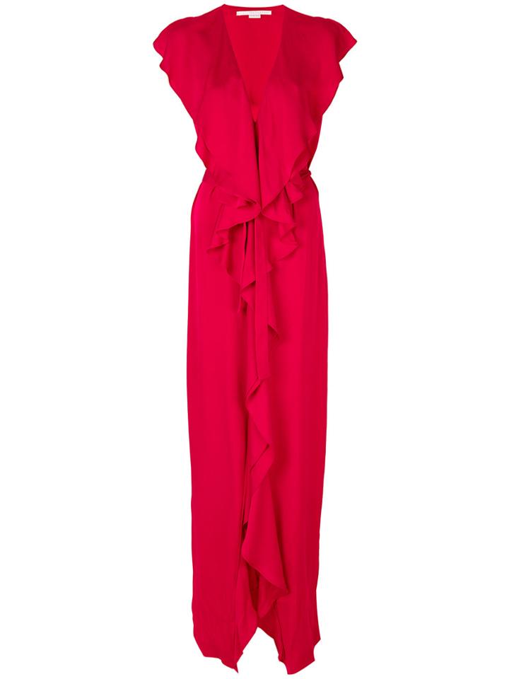 Stella Mccartney Ruffle-trimmed Rasalia Gown - Pink & Purple