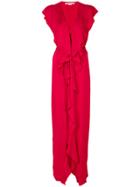 Stella Mccartney Ruffle-trimmed Rasalia Gown - Pink & Purple