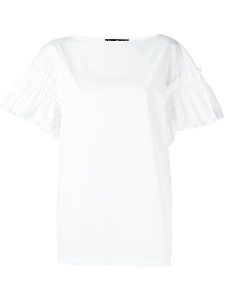 Salvatore Ferragamo Ruffled Sleeve Top