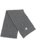 Moncler Classic Knitted Scarf - Grey