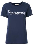 Maison Kitsuné - Parisienne T-shirt - Women - Cotton - M, Blue, Cotton