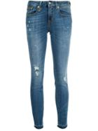 R13 Skinny Cropped Jeans, Women's, Size: 26, Blue, Cotton/spandex/elastane