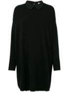 Twin-set - Collared Day Dress - Women - Polyamide/polyester/viscose/wool - Xl, Black, Polyamide/polyester/viscose/wool