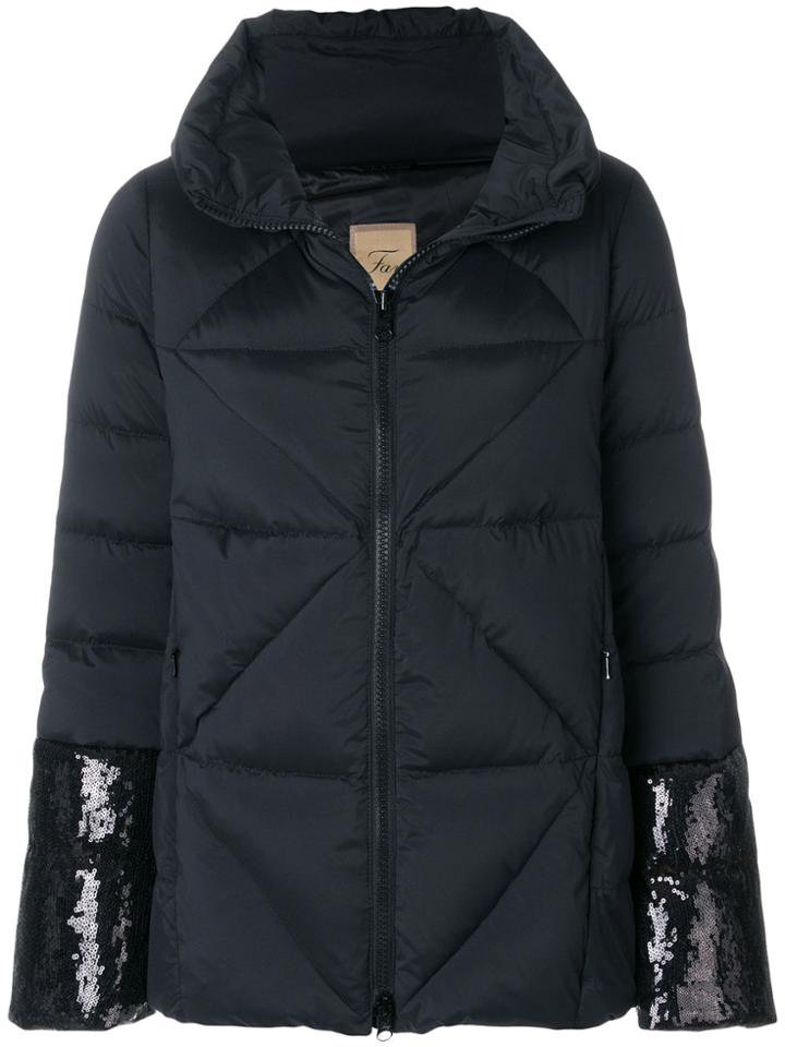 Fay Zipped Puffer Jacket - Black