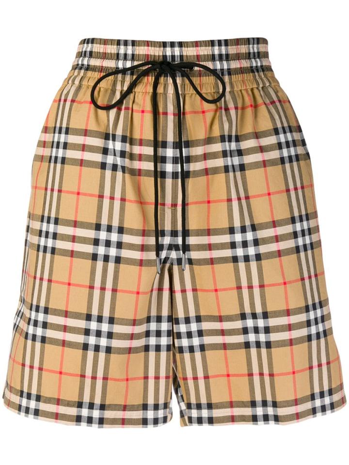 Burberry Sporty Shorts - Neutrals