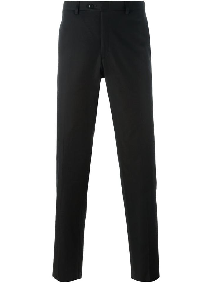 Brioni Tailored Trousers, Men's, Size: 58, Black, Cotton