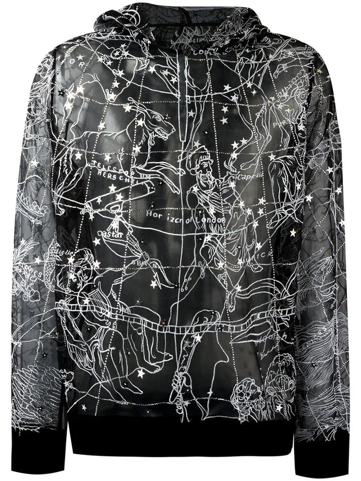 Ktz Constellation Transparent Hoodie, Adult Unisex, Size: Medium, Grey, Silk