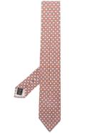 Ermenegildo Zegna Geometric Floral Pattern Tie - Orange