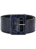 Orciani Snakeskin-effect Belt - Blue