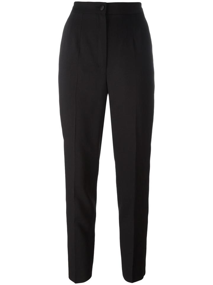 Dolce & Gabbana Piped Cropped Trousers - Black