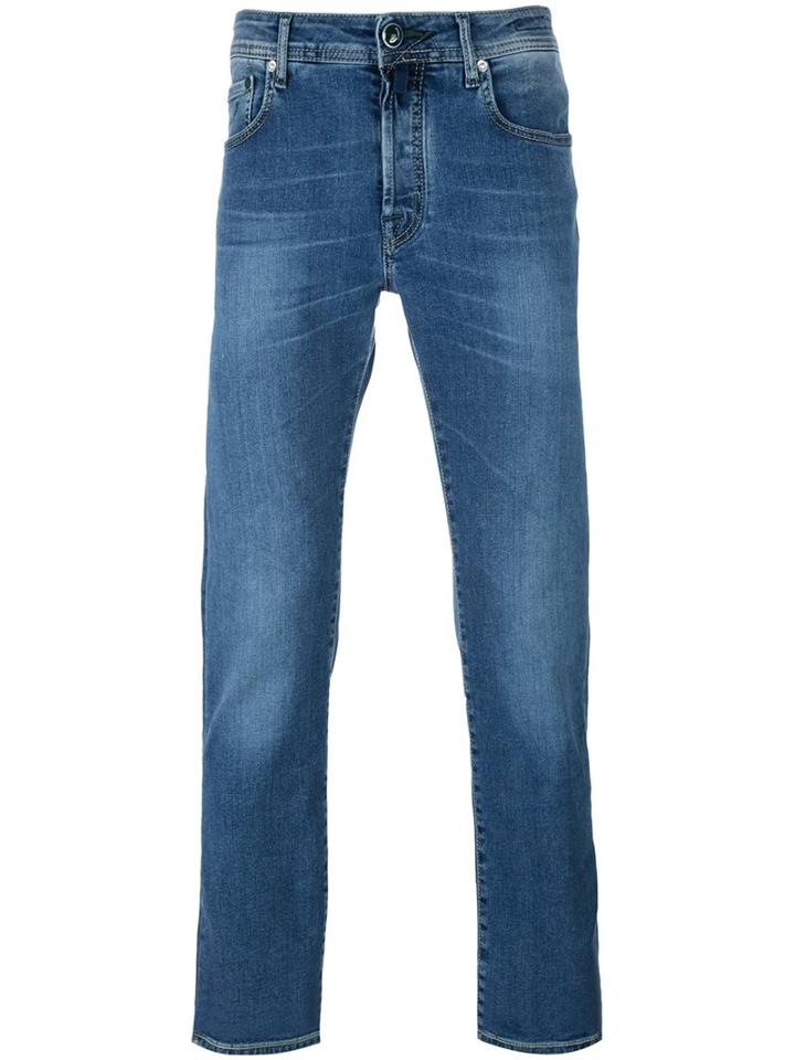Jacob Cohen Slim-fit Jeans, Men's, Size: 32/34, Blue, Cotton/spandex/elastane