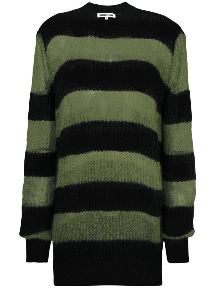 Mcq Alexander Mcqueen Striped Tunic Jumper - Black
