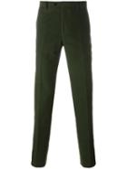 Mp Massimo Piombo Moleskine Tailored Trousers, Men's, Size: 46, Green, Cotton