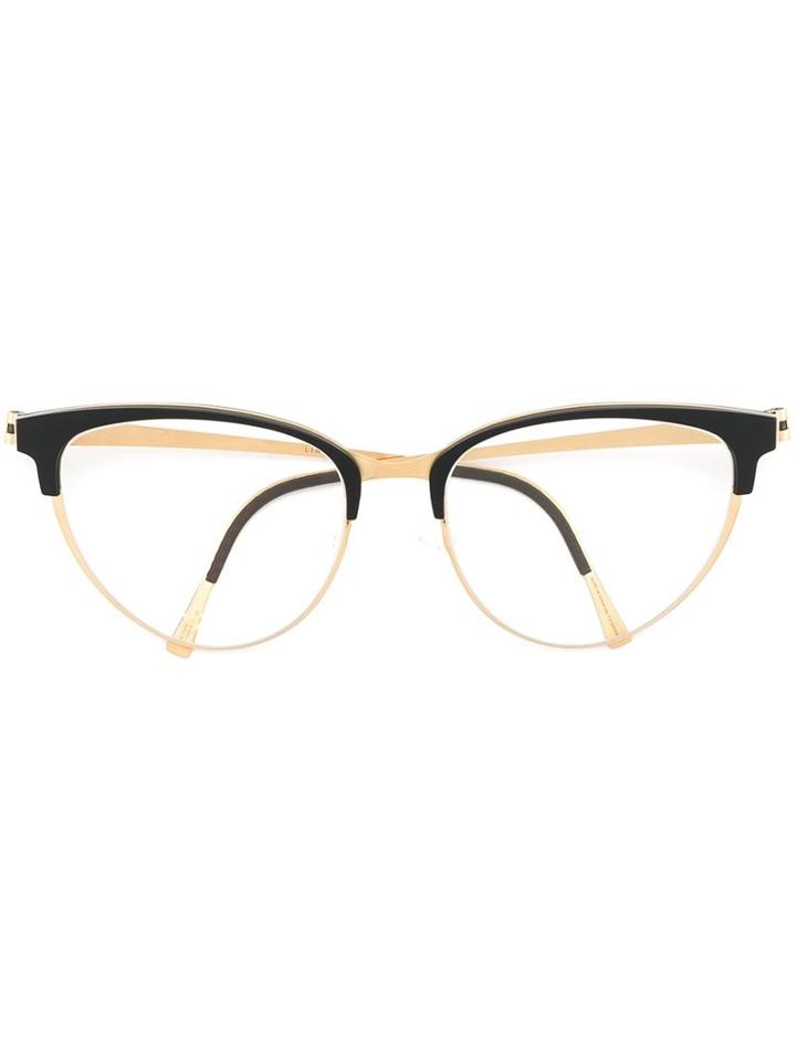 Lindberg Cat Eye Glasses, Acetate/titanium
