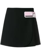 Prada Appliqué Short Skirt - Black