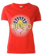 Kenzo Sun Logo Print T-shirt, Women's, Size: Xs, Red, Cotton