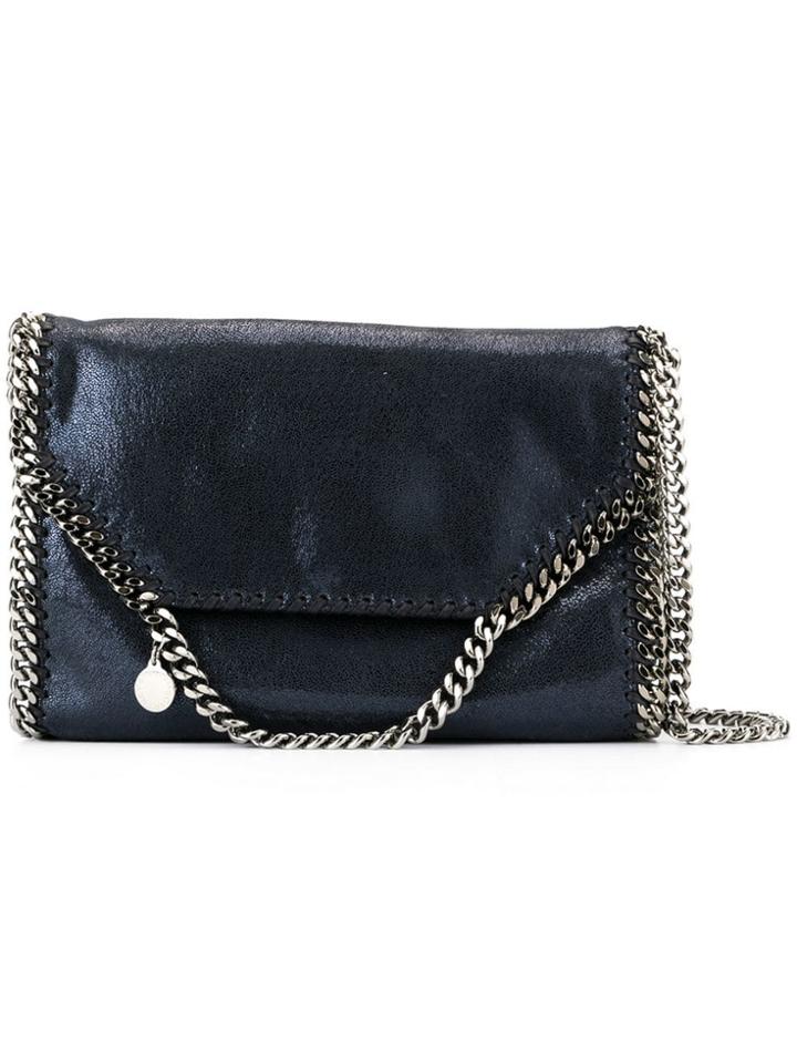 Stella Mccartney Large Falabella Shiny Dotted Shoulder Bag - Blue