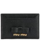 Miu Miu Bow Detail Cardholder - Black