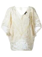 Twin-set Sheer Embroidered Blouse
