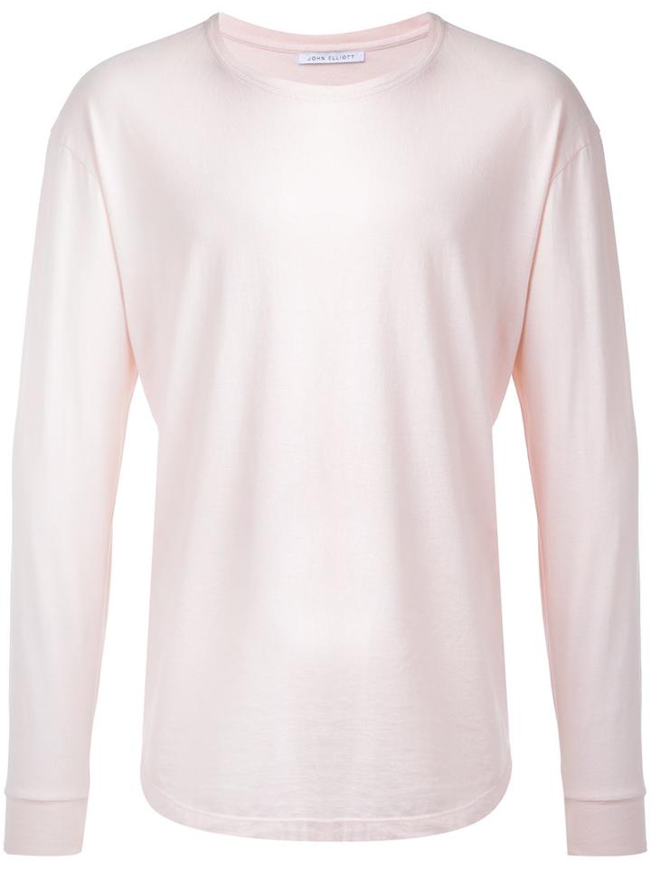 John Elliott Long Sleeve Top, Men's, Size: Large, Pink/purple, Cotton