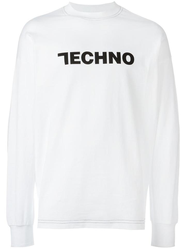 Alyx 'techno' Sweatshirt, Adult Unisex, Size: Small, White, Cotton/spandex/elastane