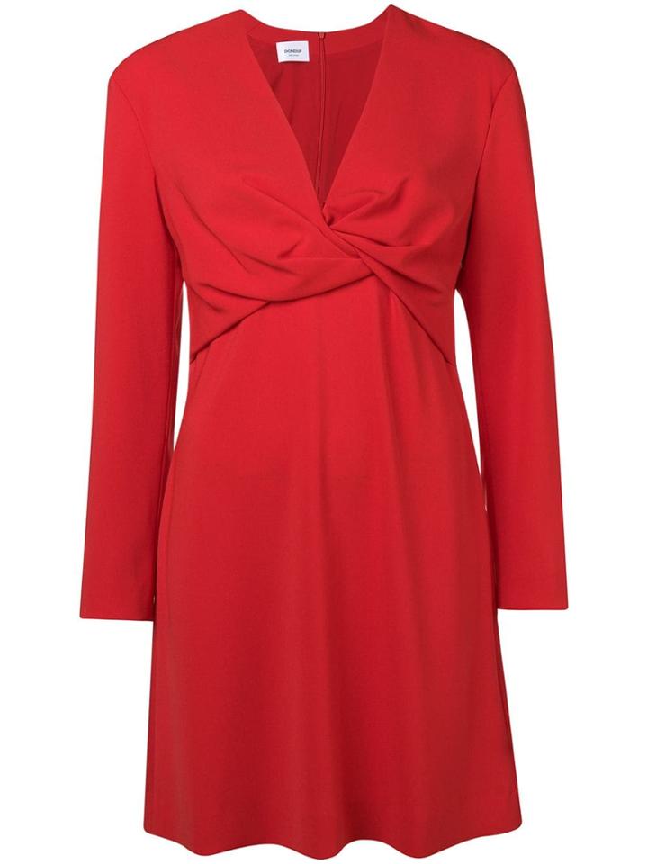 Dondup Wrap Mini Dress - Red
